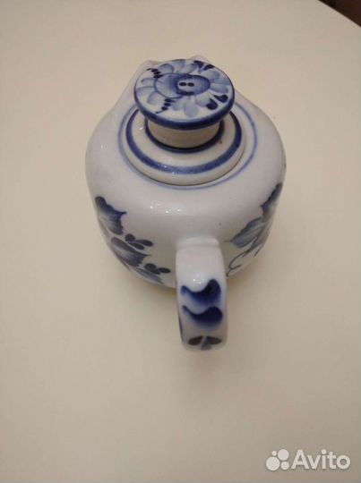Заварочный чайник гжель СССР фарфор керамика