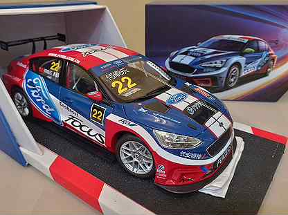 Ford Focus lV ctcc Racing (19-24) Син.-Крас. 1:18