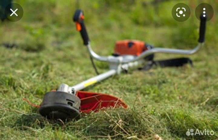 Спил деревьев, покос травы, вспашка мотоблоком