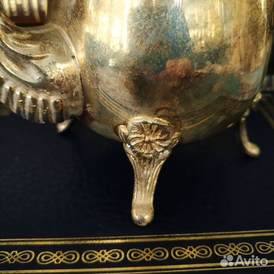 Старинный чайник, серебрение, Германия