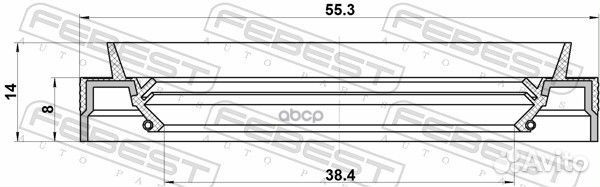 Сальник приводного вала 95JES-40550814C Febest