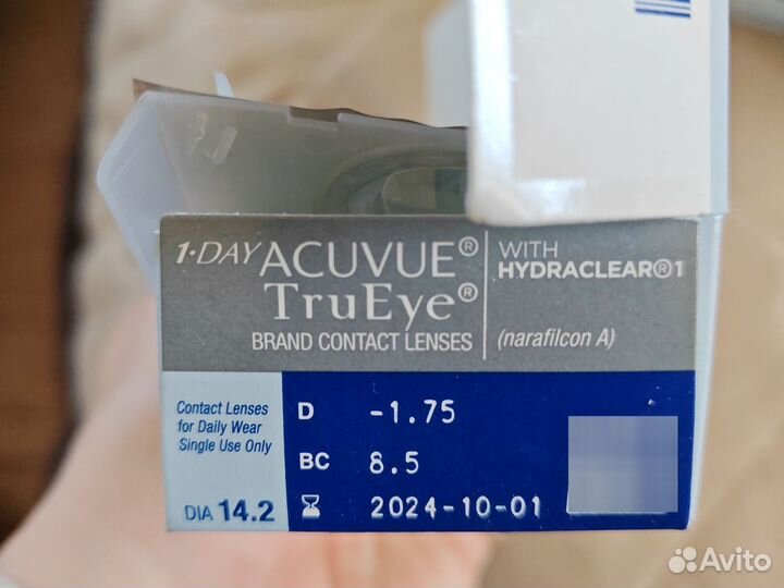 Линзы Acuvue TruEye 1 day - 1.75 / 8.5