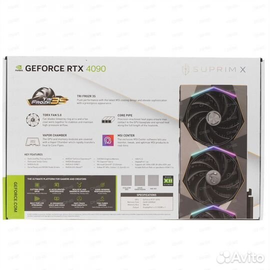Видеокарта MSI rtx 4090 suprim x 24gb