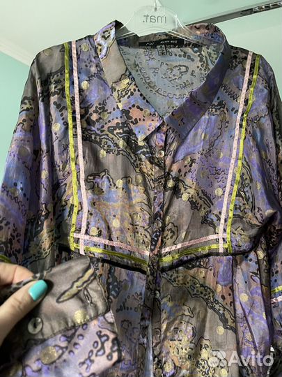 Новая Шелковая блузка 46 размер