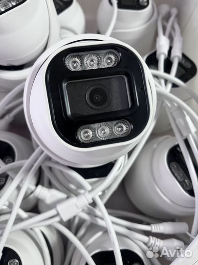 Ик + LED камера видеонаблюдения купольные метал st