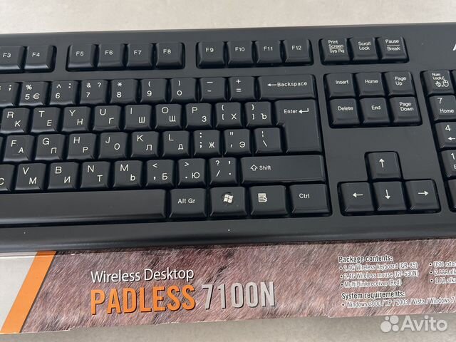 Клавиатура беспроводная a4tech 7100N
