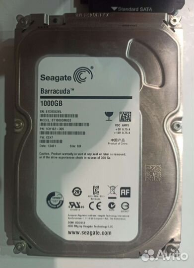 Жесткий диск Seagate Desktop ST1000DM003, 1tb