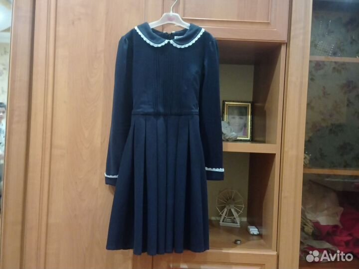 Платье школьное синее 134 140