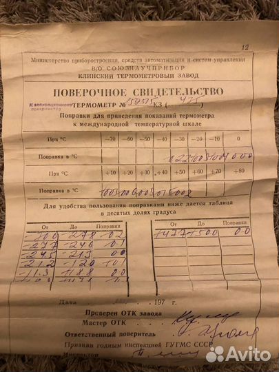 Термометр психометр