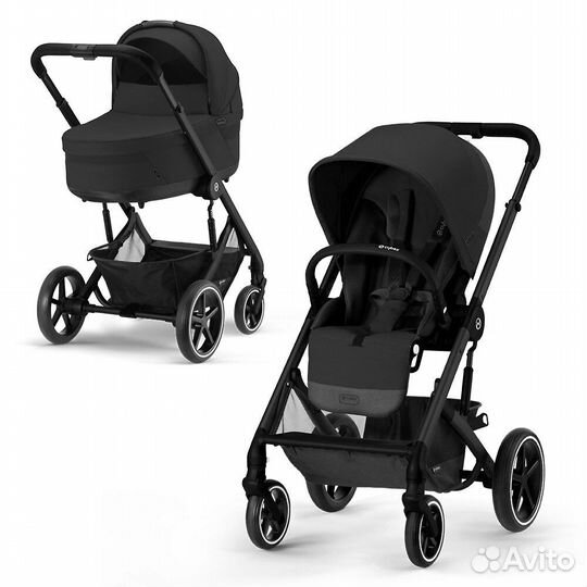 Cybex Balios S Lux BLK 3в1 с дождевиком Moon Black