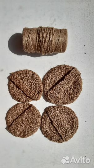 Набор джутовых мочалок