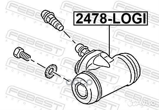 Цилиндр тормозной задний 2478logi Febest