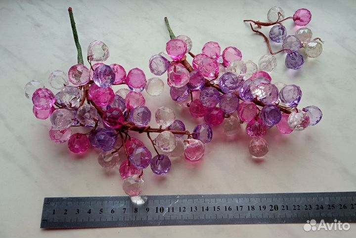 Веточки с кристаллами гроздь декор