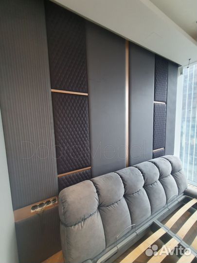 Мягкие стеновые панели кровати изголовья