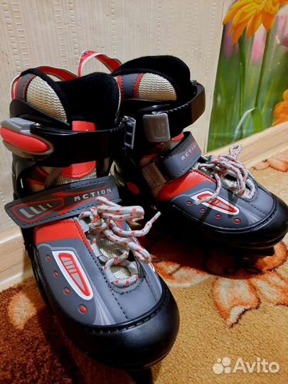 Коньки детские раздвижные action