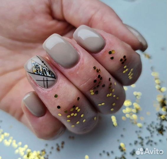 Наращивание ногтей, гель лак