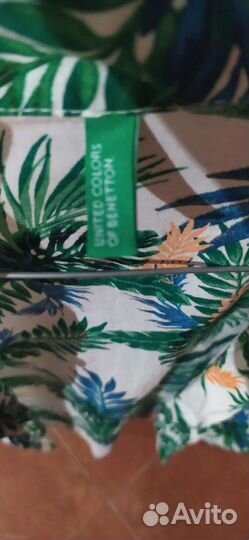 Гавайская рубашка р. 140 Benetton