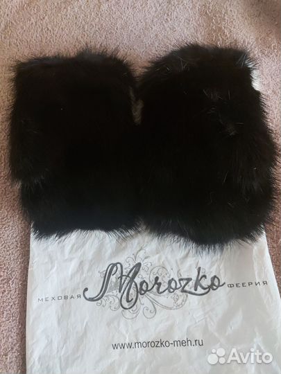 Новые норковые варежки детские