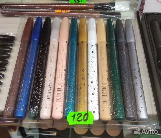 Мягкие косметические карандаши с блестками