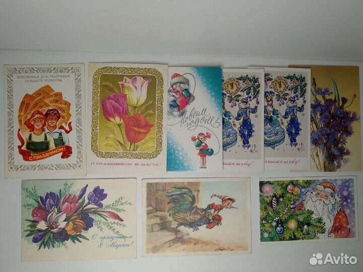 Открытки, приглашения ссср, лот 8шт, цена за все