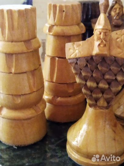 Шахматы + шашки ручной работы