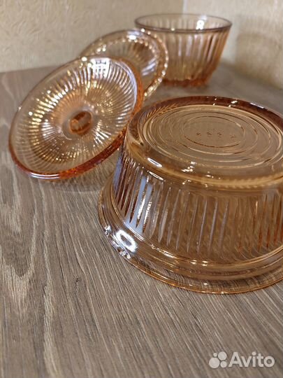 Сахарница цветное стекло СССР