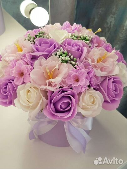 Букеты микс из мыльных роз