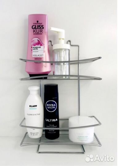 Полка для ванной и кухни 2-ярусная