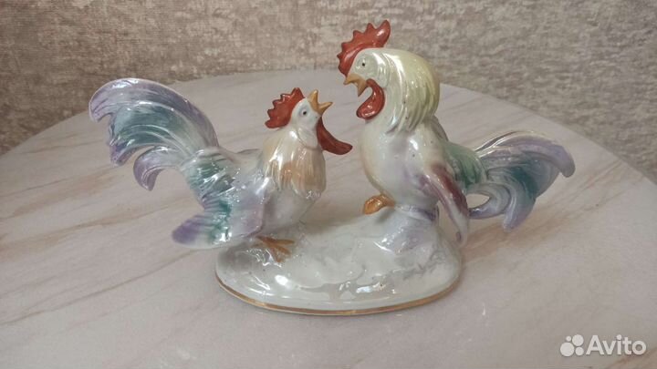 Статуэтка Дерущиеся петухи. Германия