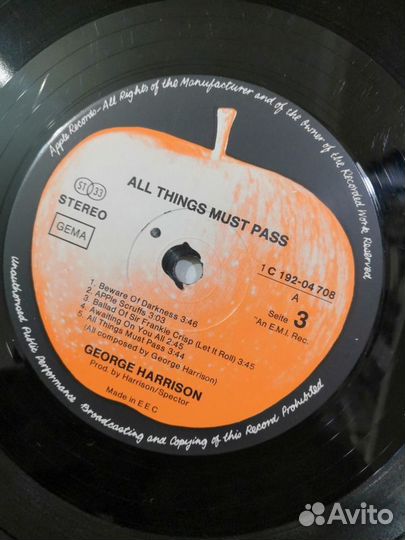 Джорж Харрисон, 3 LP ALL things mast pass
