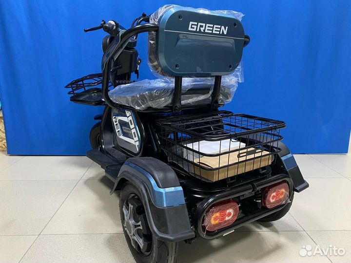 Трицикл электрический новый Green