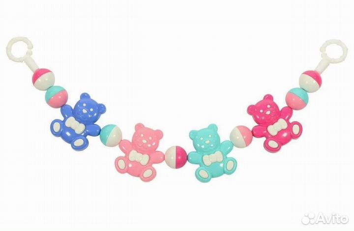 Растяжка на коляску + погремушка зайка