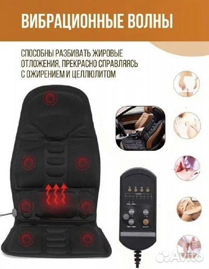 Массажная накидка на кресло и авто сидения