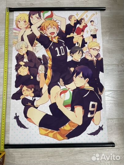Плакат- гобелен Волейбол Аниме