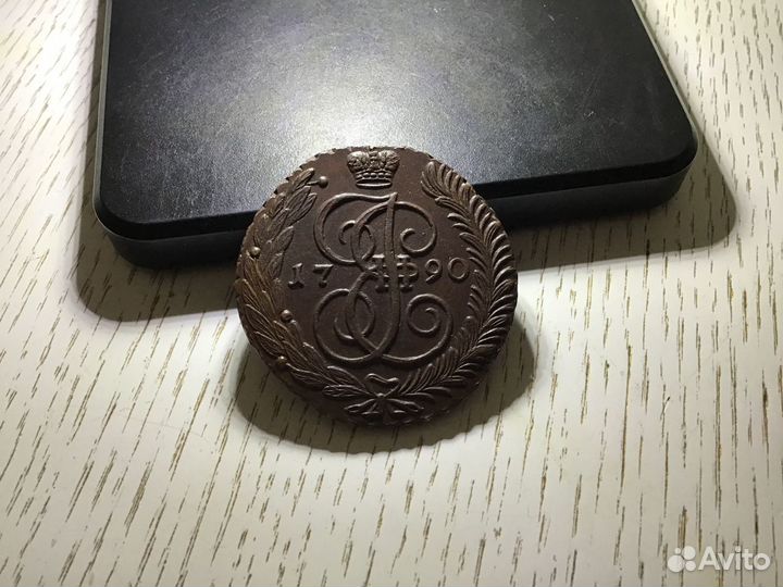 Продам монету 5 копеек 1790 г. ам. Екатерина II