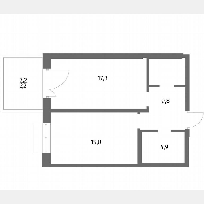 1-к. квартира, 50 м², 1/6 эт.