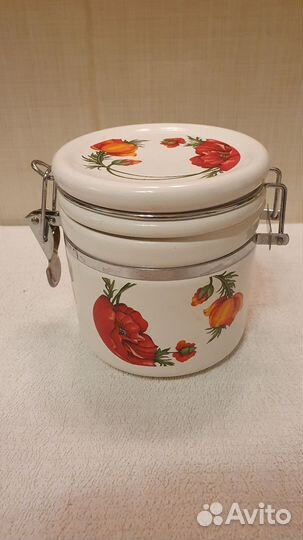 Керамическая банка с крышкой-пружиной