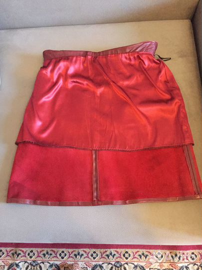 Юбка, натуральная кожа,поб-54см