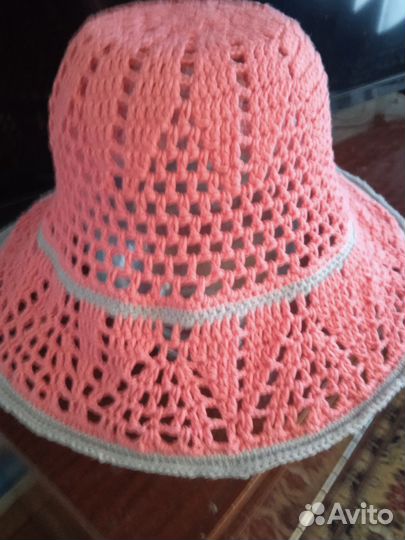 Шляпа женская летняя красная