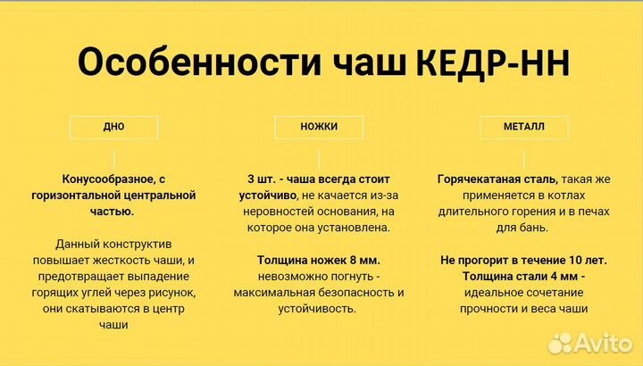 Костровая чаша 60см