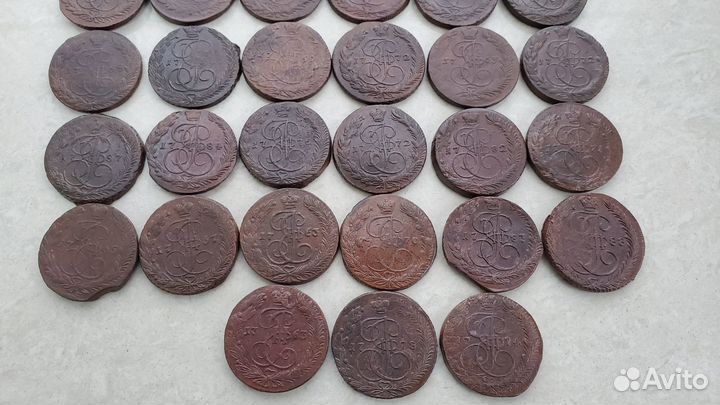 Монеты пятаки пять копеек клад 1763 - 1792 гг