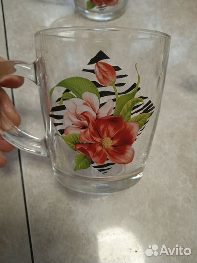 Кружки стеклянные
