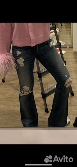 Джинсы рваные abercrombie