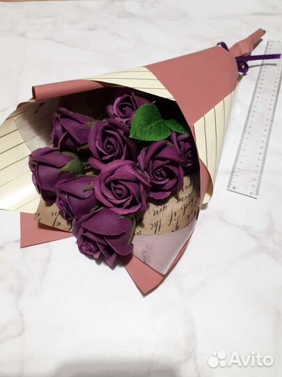 Букет из 9 мыльных роз, учителю 1 сентября