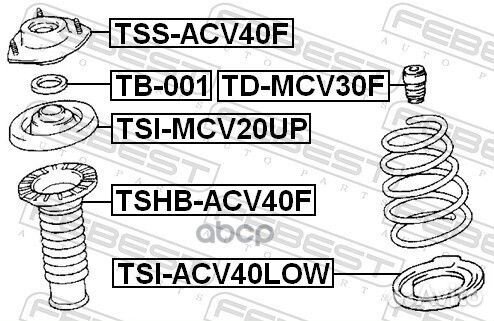 Пыльник амортизатора передний toyota camry V30