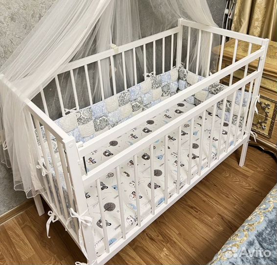 Кроватка детская с матрасом