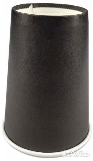 Бумажные стаканы для кофе 350 мл Черный 40 шт