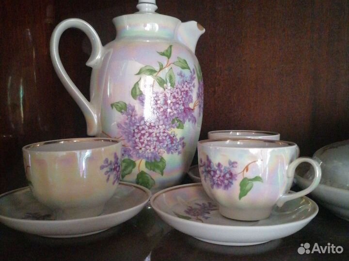 Сервиз чайный дулево сирень, раритет