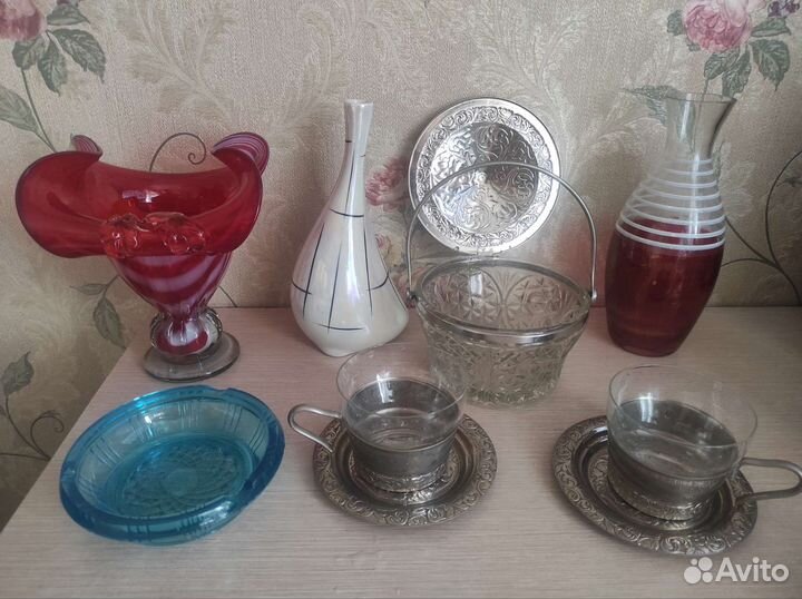 Посуда СССР, цветное стекло