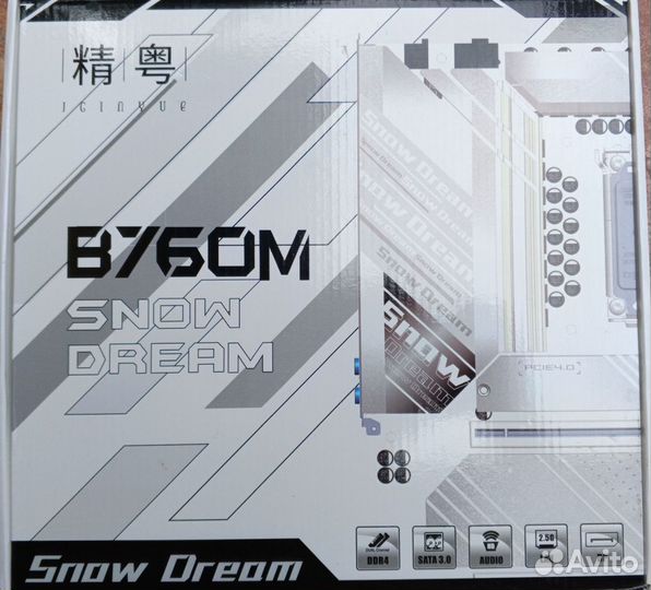 Материнская плата jginyue b760m snow dream